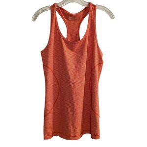 Zella Women's Sleeveless Racerback Athletic Tank Top Orange Size M